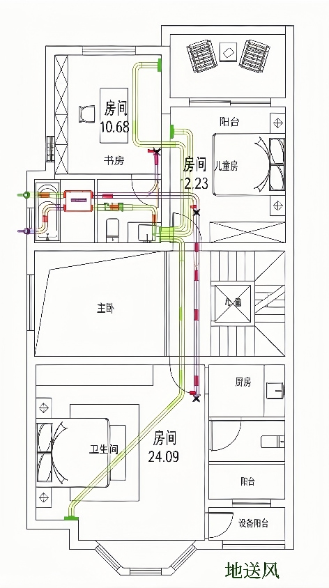 地送风管路设计图